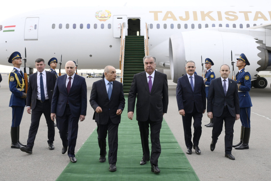President of Tajikistan Emomali Rahmon arrives in Azerbaijan for state visit