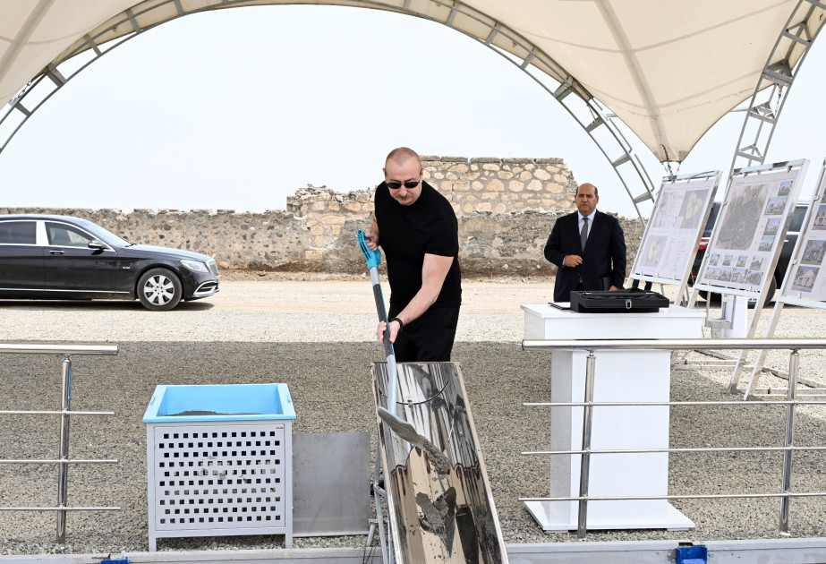 Заложен фундамент села Шотланлы Агдамского района