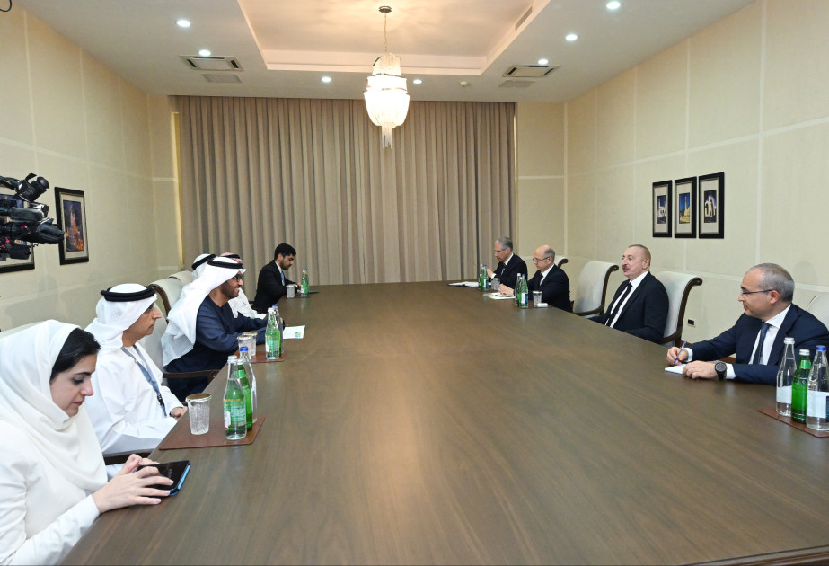 President Ilham Aliyev received UAE Minister of Industry and Advanced Technology