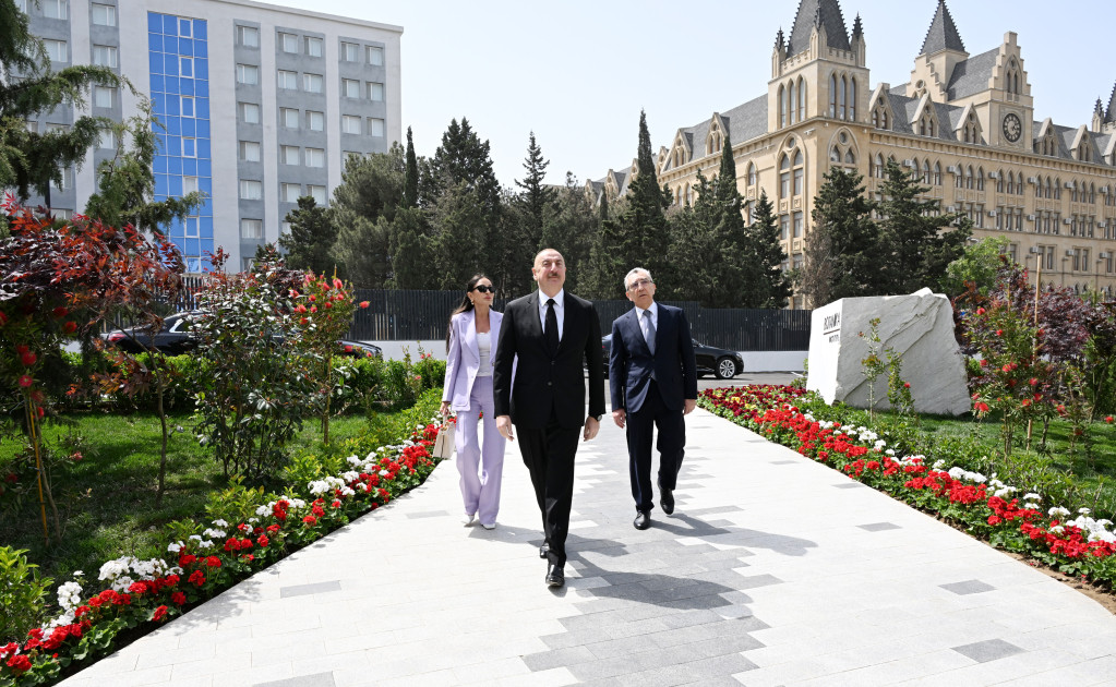 President Ilham Aliyev and First Lady Mehriban Aliyeva participated in opening of the new building of Institute of Botany in Baku and reviewed the developments at the Botanical Garden