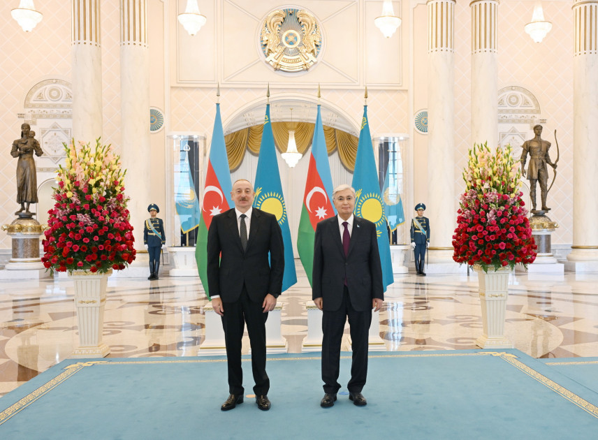 Meeting between Presidents of Azerbaijan and Kazakhstan started in Astana