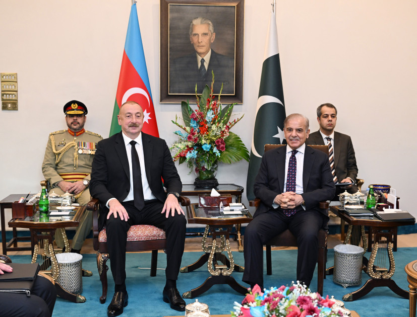President of Azerbaijan Ilham Aliyev held meeting with Prime Minister of Pakistan Muhammad Shehbaz Sharif in limited format in Islamabad
