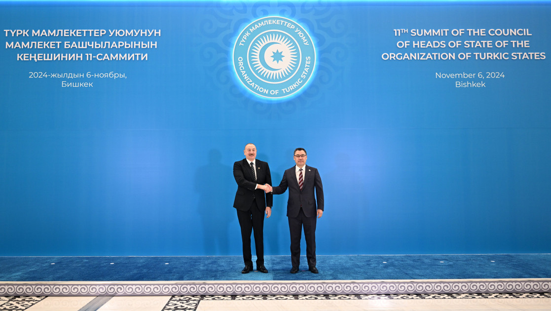 President Ilham Aliyev is participating in the 11th Summit of the Heads of State of the Organization of Turkic States in Bishkek
