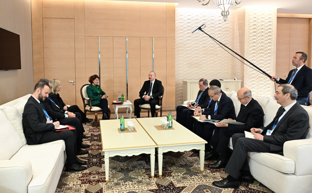 President of Azerbaijan Ilham Aliyev met with President of North Macedonia