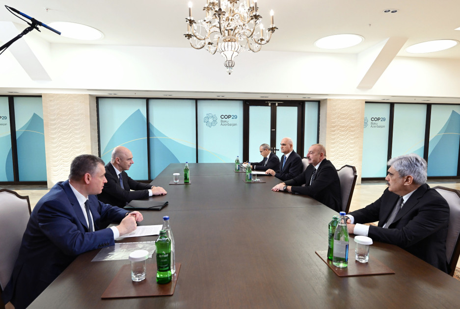 President Ilham Aliyev met with Russian Finance Minister and Faction Leader in State Duma