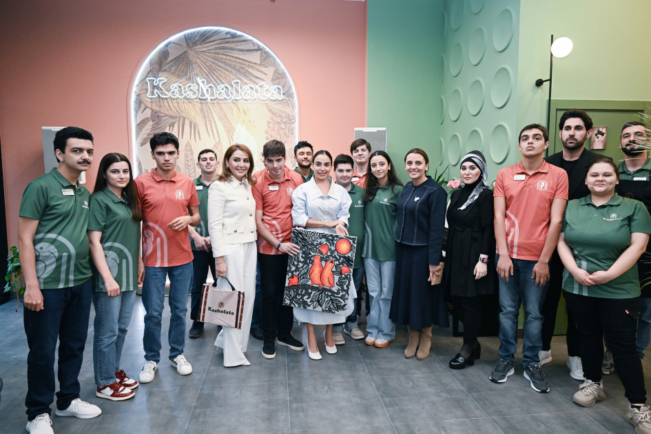 Leyla Aliyeva visits Kashalata, Baku's first inclusive café