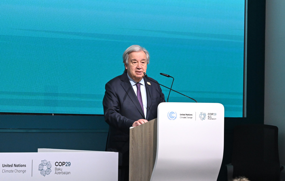 We need agreement on an ambitious new climate finance goal in Baku, UN chief says