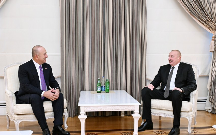 President Ilham Aliyev receives former Foreign Minister of Türkiye Mevlüt Çavuşoğlu