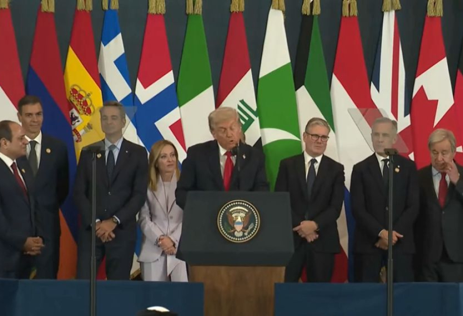 Tramp Yaxın Şərq Sülh Sammitində Azərbaycanla Ermənistan arasında münaqişənin həllindən danışıb