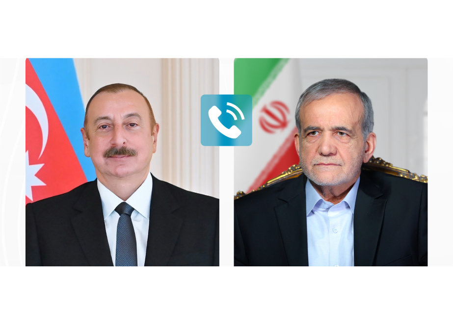 Prezidenti İlham Əliyevlə  Məsud Pezeşkian arasında telefon danışığı olub