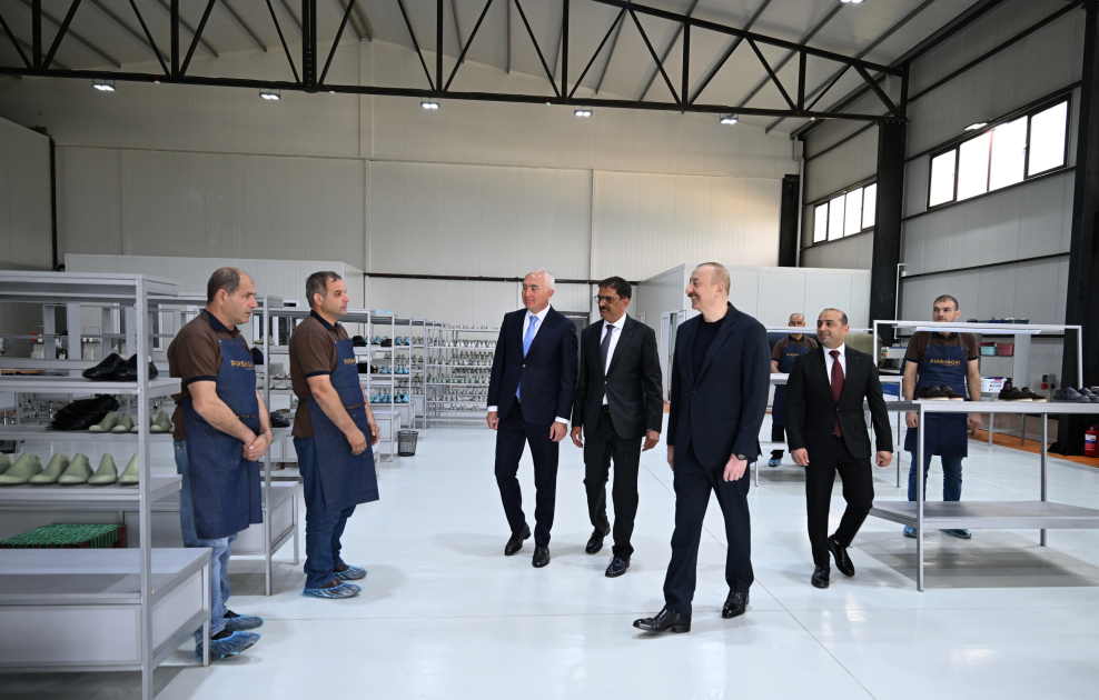 President Ilham Aliyev inaugurated Pirshaghi shoe factory’s Lachin branch