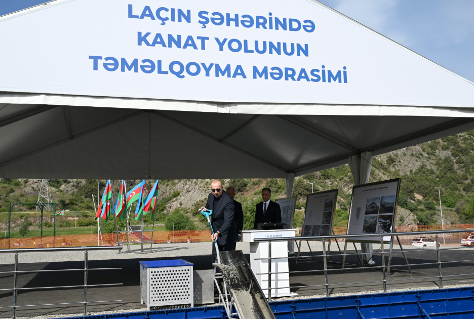 President Ilham Aliyev laid foundation stone for Lachin cable car line