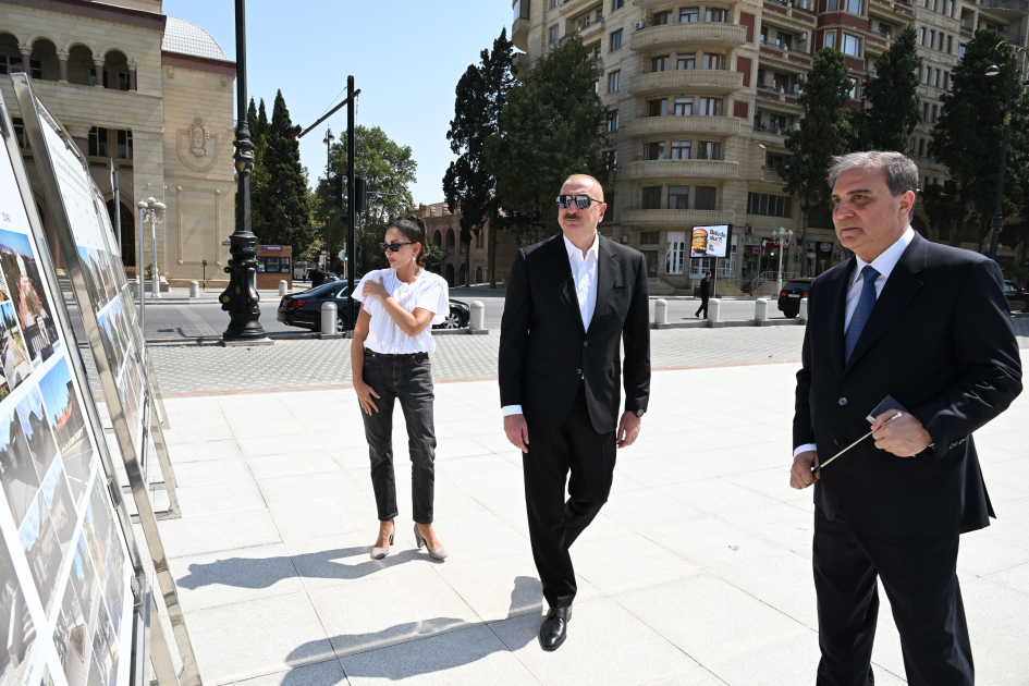 President Ilham Aliyev and First Lady Mehriban Aliyeva visited Ganja