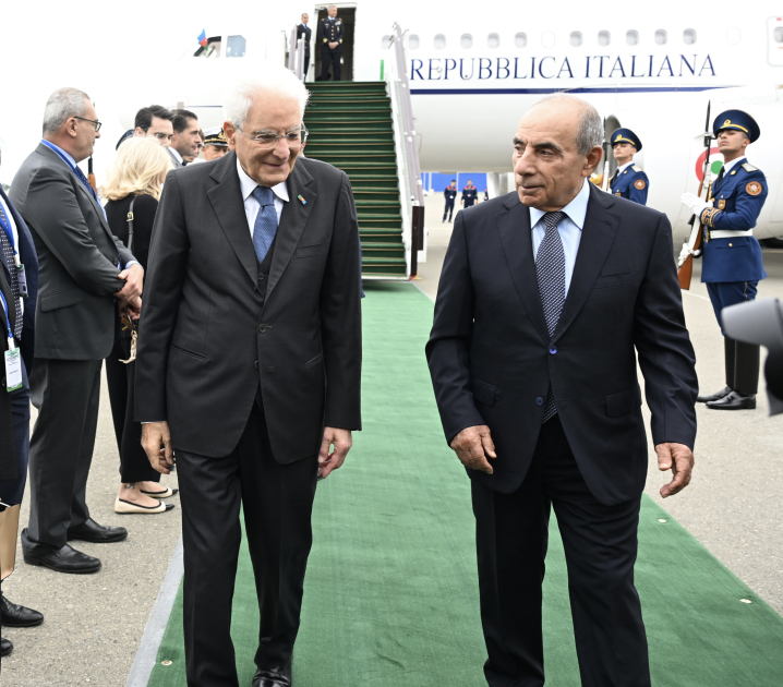 İtaliya Prezidenti Sercio Mattarella Azərbaycana rəsmi səfərə gəlib