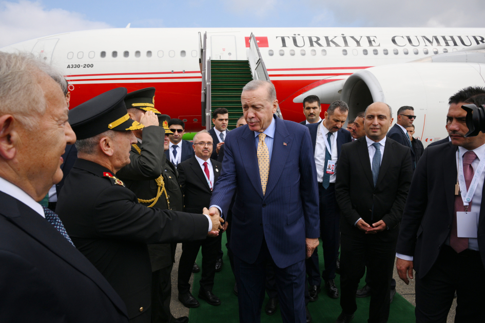 Türkiyə Prezidenti Rəcəb Tayyib Ərdoğan Azərbaycana səfərə gəlib