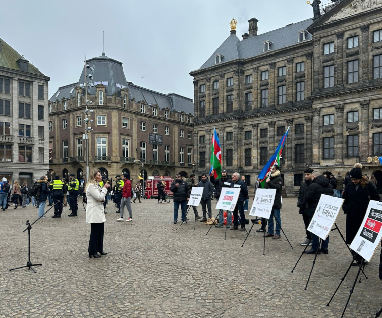 Amsterdamın mərkəzində “Xocalıya ədalət!” çağırışı