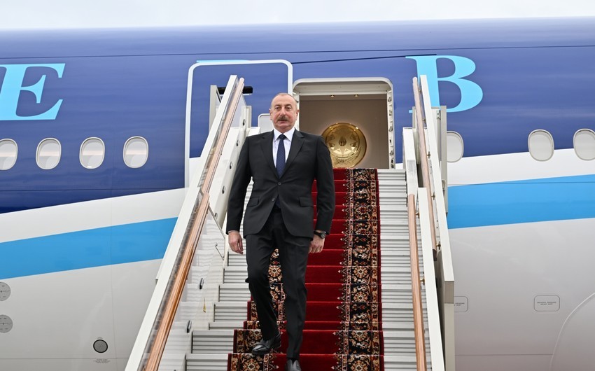 Azərbaycan Prezidenti İlham Əliyev Türkmənistana işgüzar səfərə gedib