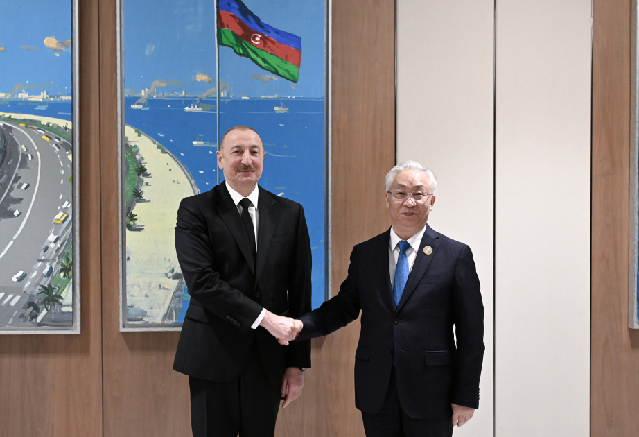 Prezident İlham Əliyev Çin Dövlət Şurasının Baş nazirinin müavinini qəbul edib