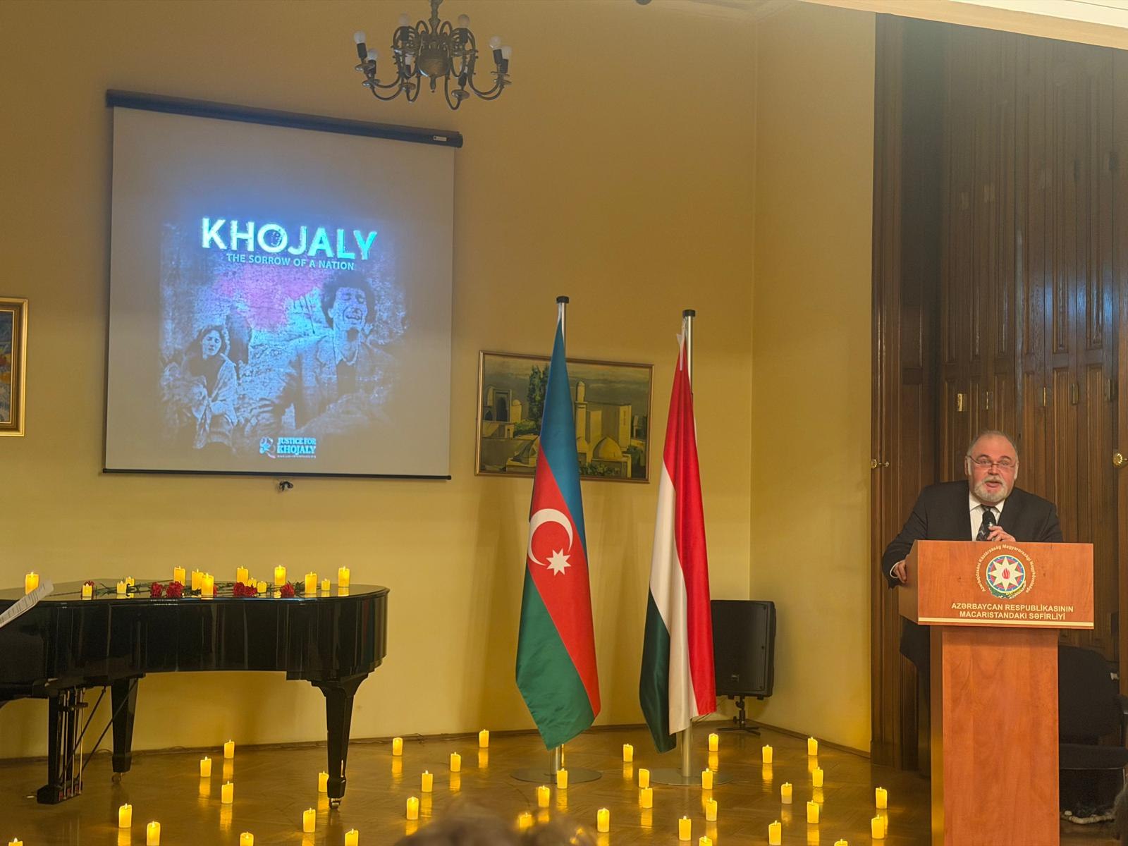 Macarıstanda Xocalı soyqırımının 34-cü ildönümünə həsr olunmuş anım tədbiri keçirilib