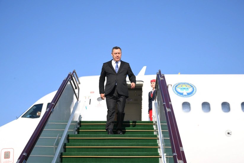 Qırğızıstan Prezidenti Sadır Japarov Azərbaycana səfərə gəlib