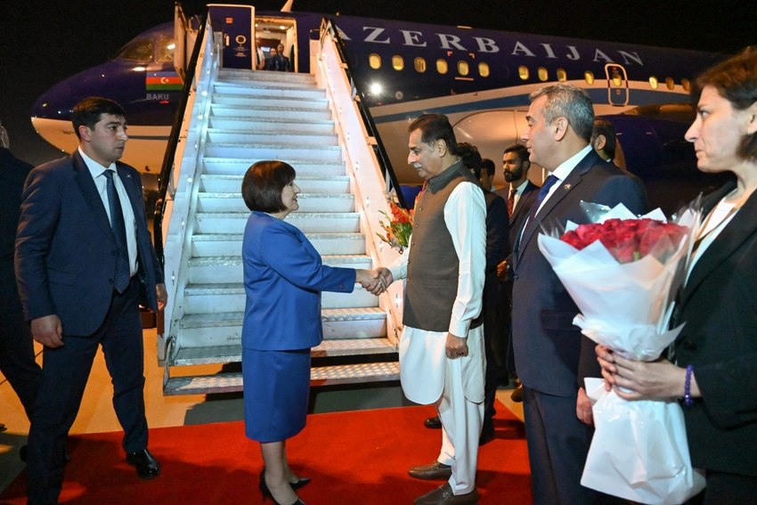 Sahiba Gafarova arrives in Pakistan on working visit