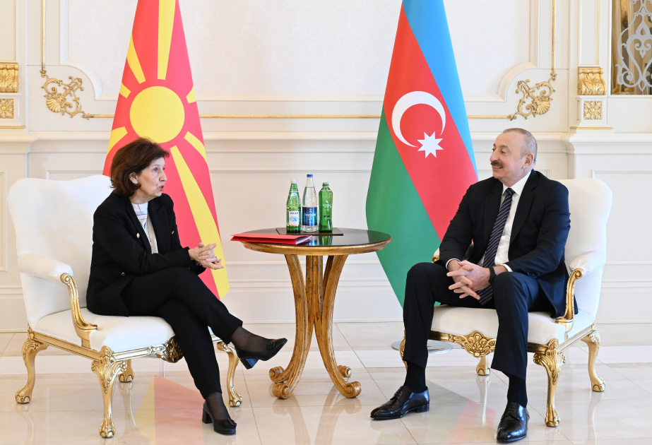 President of Azerbaijan Ilham Aliyev begins one-on-one meeting with President of North Macedonia