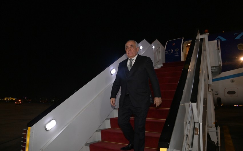 Azerbaijan's PM arrives in Egypt on working visit